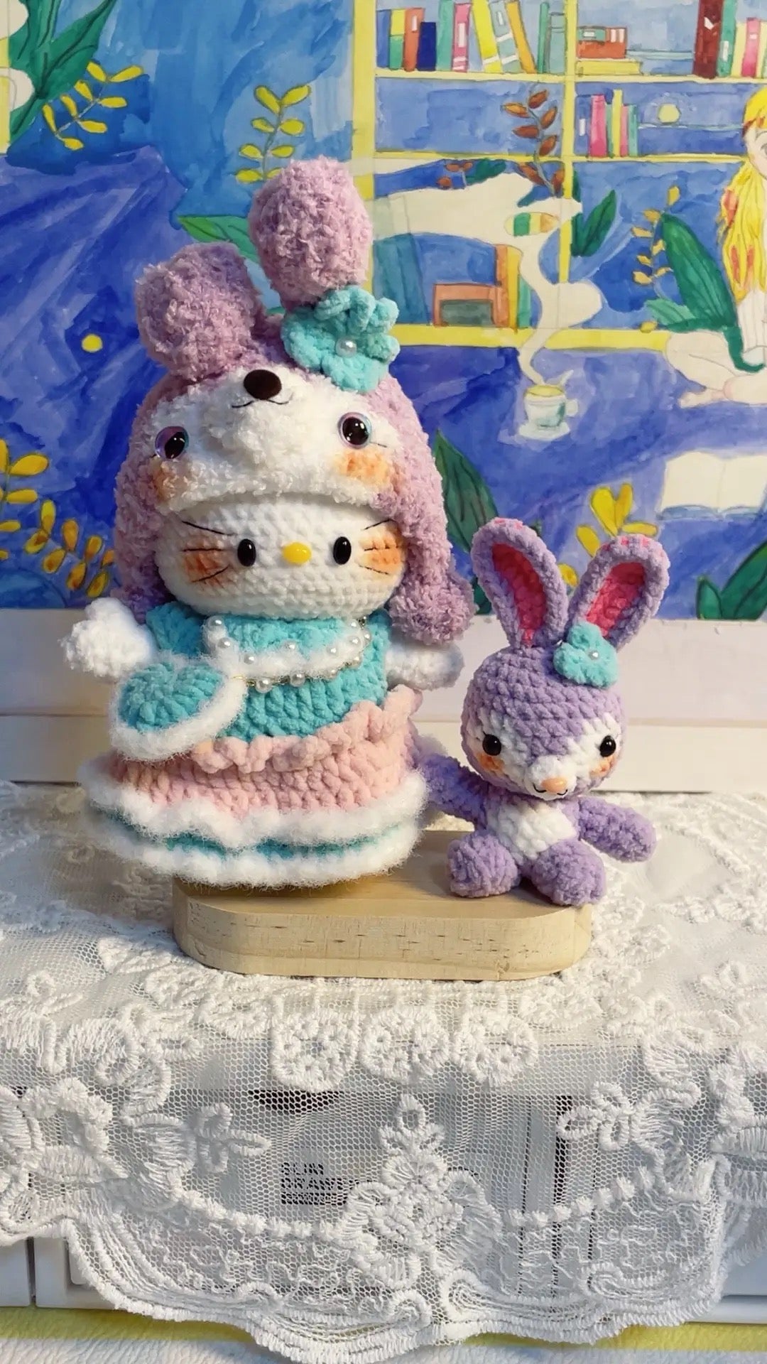 Crochet Doll Stella bunny Catty (Purple)