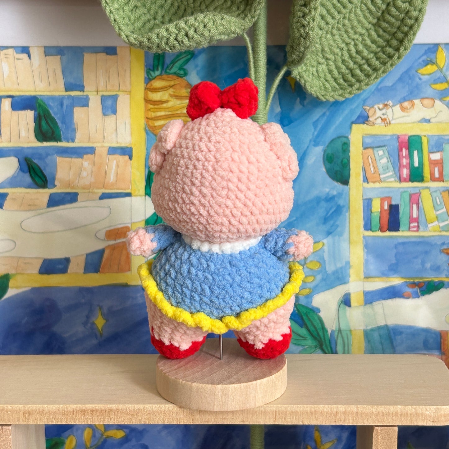 Crochet toy 021 snow white piggy