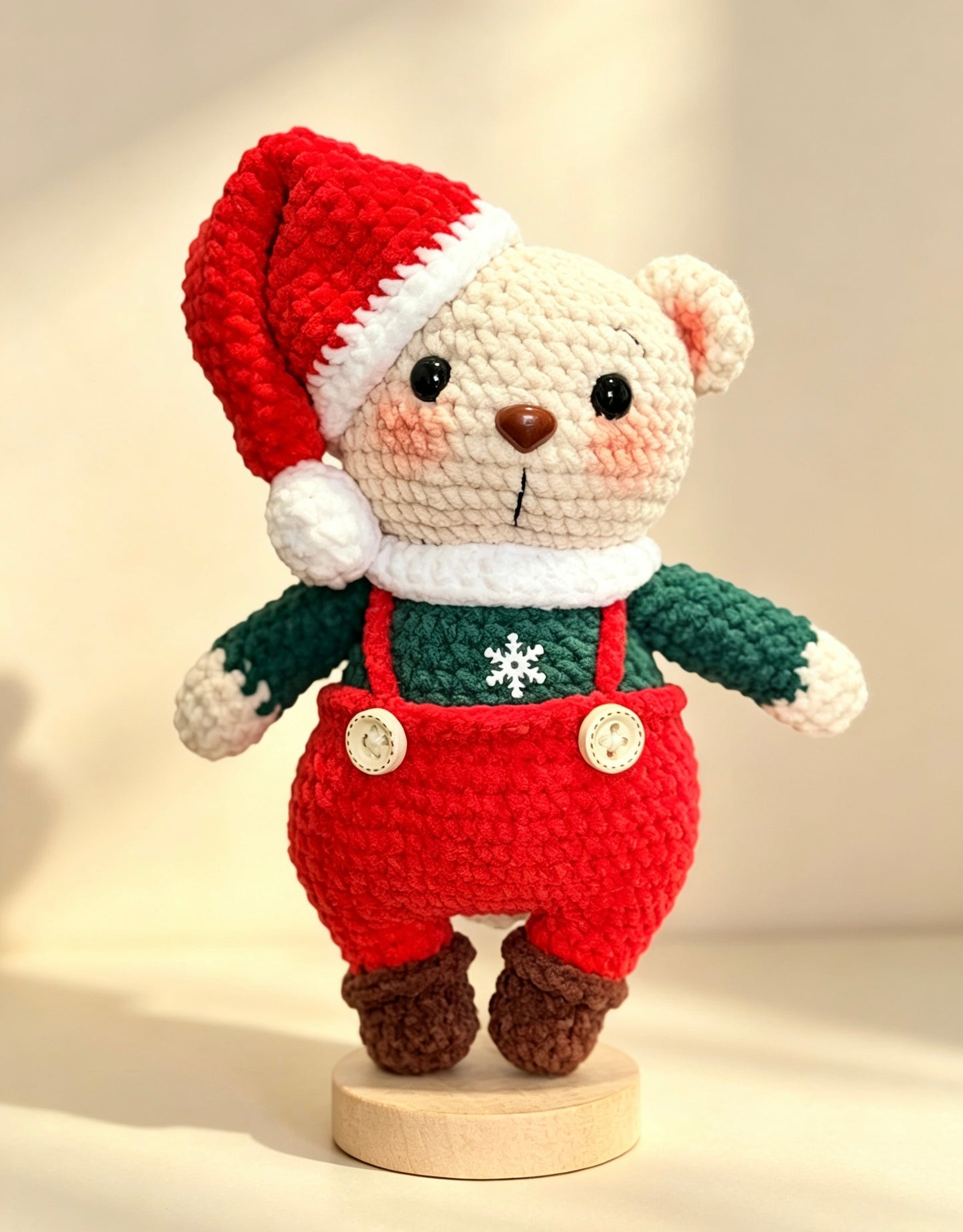 Crochet Doll Santa Hat Christmas Bear