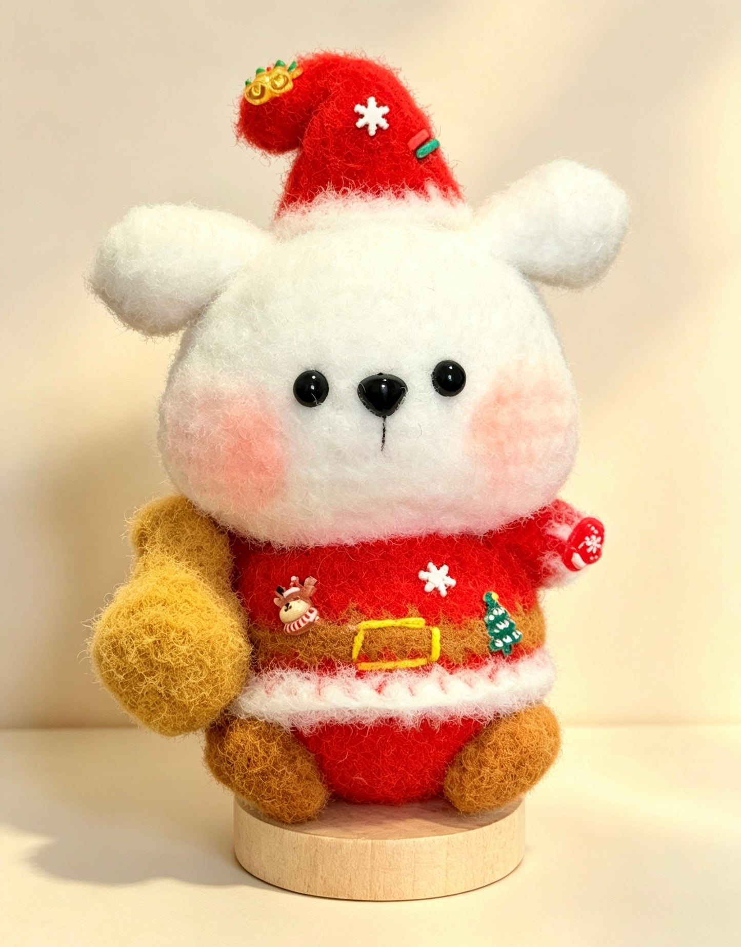 Crochet Doll Santa Puppy