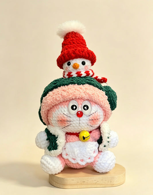 Crochet Doll Christmas Doraemon